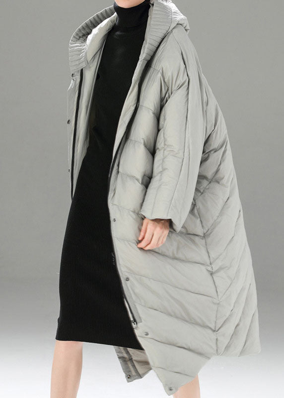 Boho Karamell Reißverschlusstaschen Lässige Winter-Daunenjacke