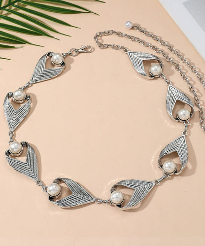 Boho Gold Metal Overgild Love Pearl Body Chain