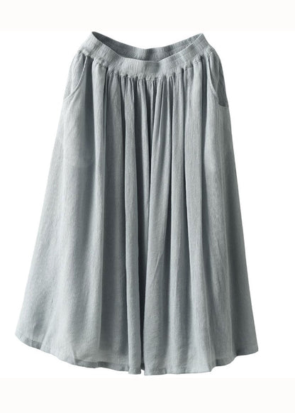 Boho Hellblaue Faltentaschen Patchwork Baumwollröcke Sommer