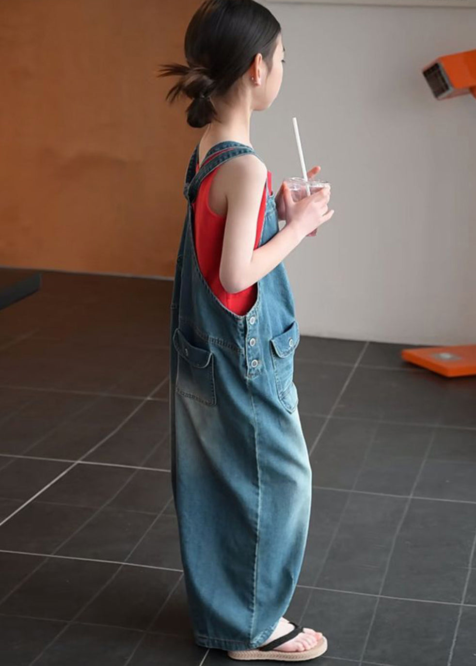 Boho Oversized Denim Kids Girls Women Sets 2 Pieces Summer