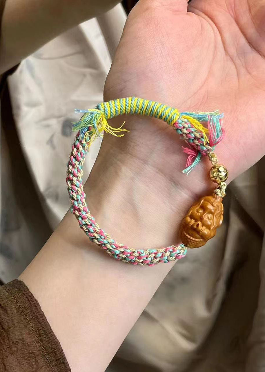 Boho Regenbogen Handgestricktes Meerjungfrau Armband