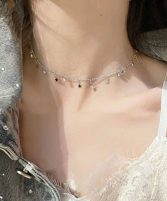 Boho Seiden Zirkon Stern Prinzessin Halskette