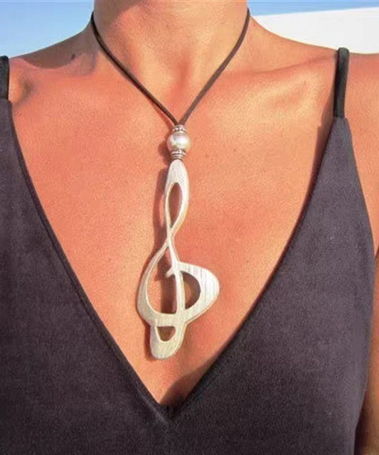 Boho Silver Alloy Leather Pearl European American Pendant Necklace