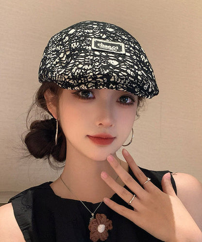 Boutique Black Print Versatile Breton Hat
