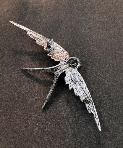 Boutique Blue Sterlling Silver Zircon Bird Brooches