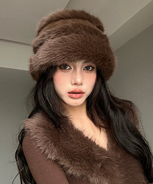 Sombrero de pescador de lana grueso y cálido de Boutique Coffee