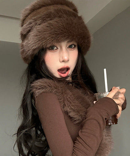 Sombrero de pescador de lana grueso y cálido de Boutique Coffee