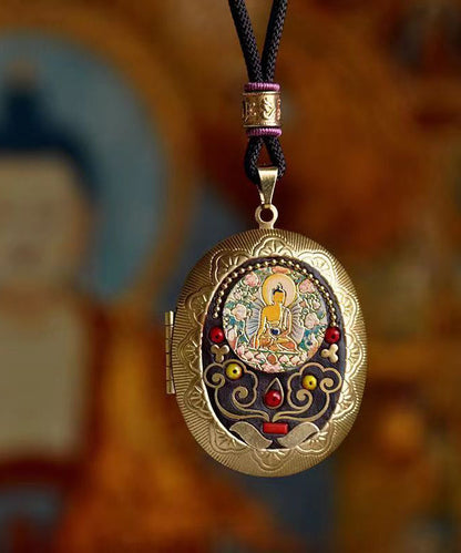 Collar con colgante de cobre Da Ri Tathagata de Boutique DIY