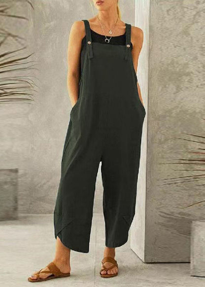 Boutique Dark Grey Slash Neck Patchwork Jumpsuit Summer