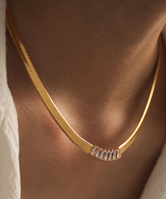 Collar boutique de cobre dorado