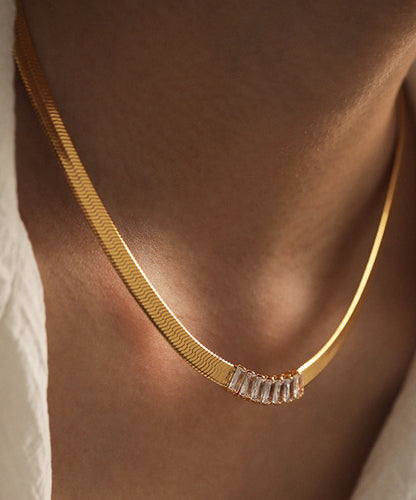 Collar boutique de cobre dorado