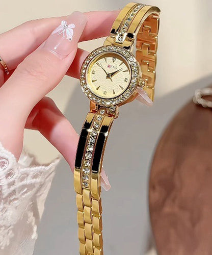 Boutique Gold Metal Zircon Quartz Movement Watches