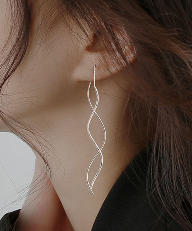 Boutique Gold – Vergoldete, wellenförmige Tropfenohrringe aus Sterlingsilber