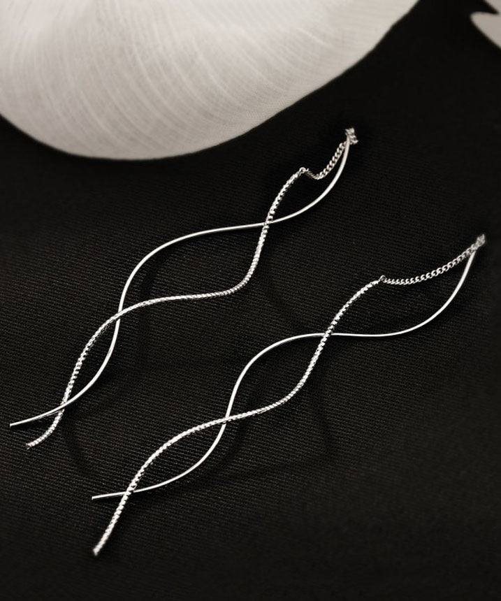 Boutique Gold – Vergoldete, wellenförmige Tropfenohrringe aus Sterlingsilber