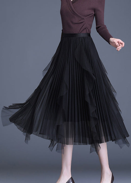 Boutique Grau Patchwork-Design Asymmetrische Herbströcke