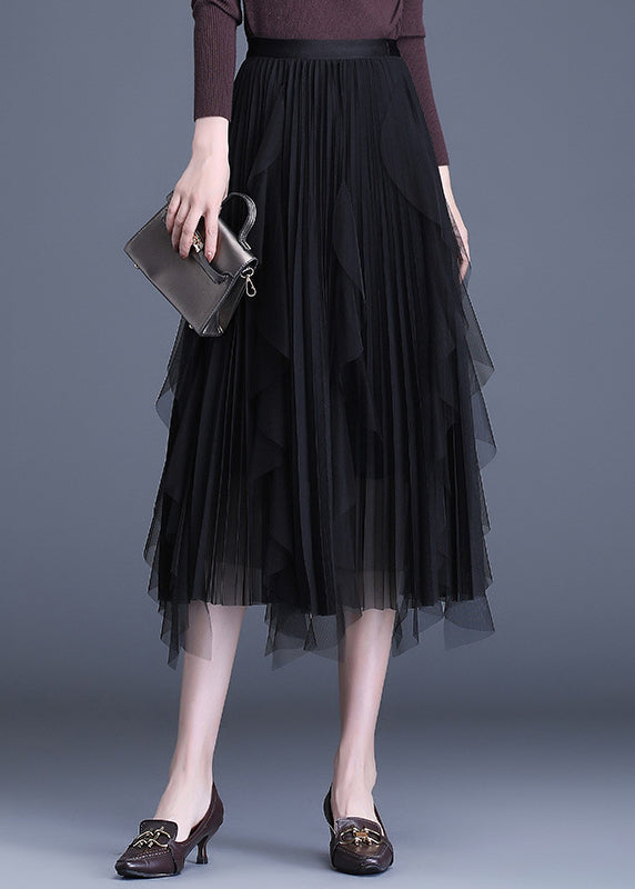 Boutique Grau Patchwork-Design Asymmetrische Herbströcke