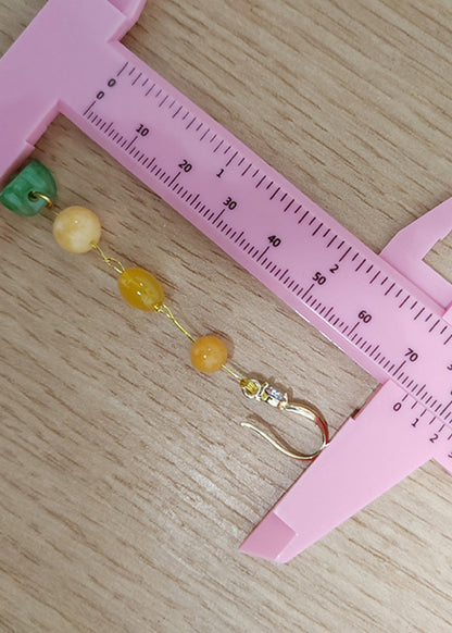 Boutique Jade Patchwork Bienenwachs Tropfen Ohrringe