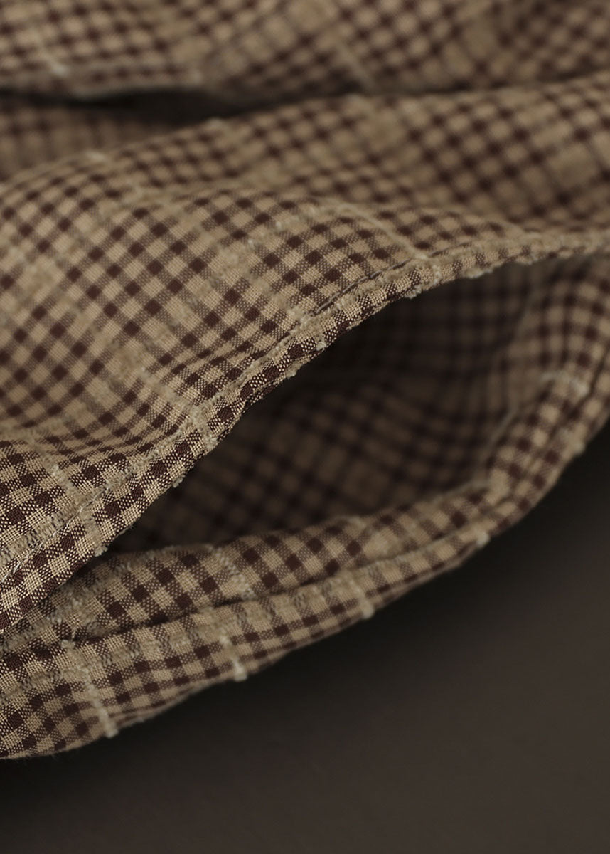 Boutique Khaki Taschen Plaid Baumwolle Röcke Frühling