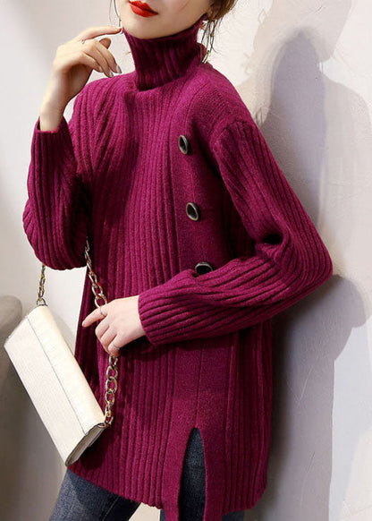 Boutique Khaki Rollkragen Dicker Strickpullover für Herbst und Winter