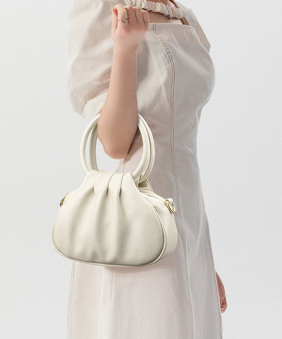 Boutique Mulberry Wrinkled Calf Leather Tote Handbag