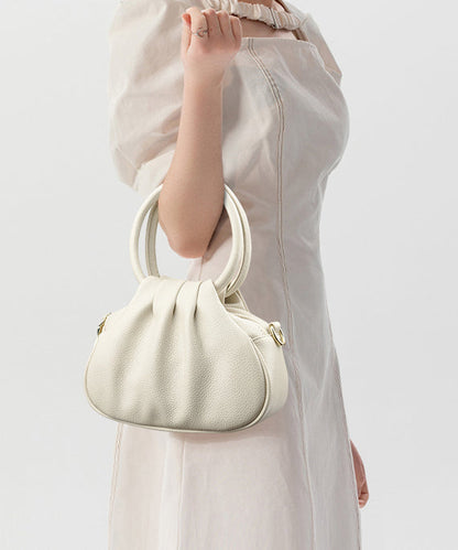 Boutique Mulberry Wrinkled Calf Leather Tote Handbag