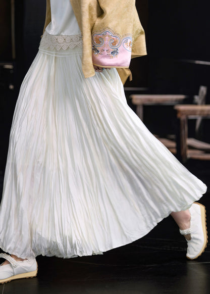 Boutique Mulberry Chiffonröcke mit Knitterfalten und elastischem Bund für den Frühling