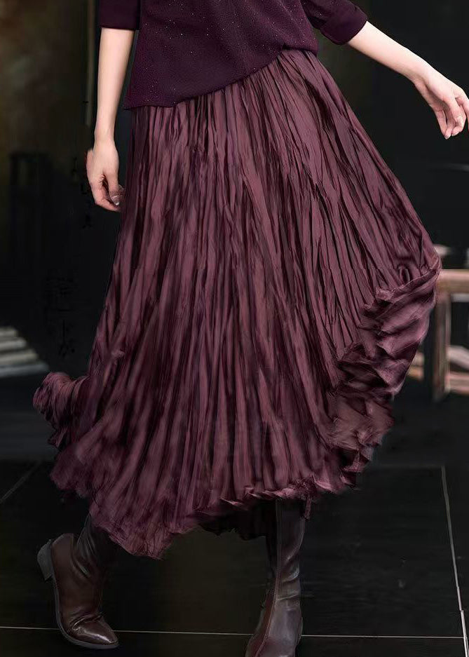 Boutique Mulberry Chiffonröcke mit Knitterfalten und elastischem Bund für den Frühling