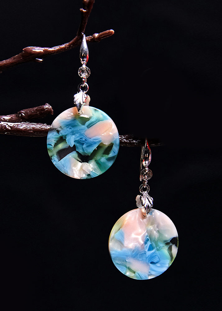 Boutique Original Design Print Acryl Tropfen Ohrringe 2024 neue stil