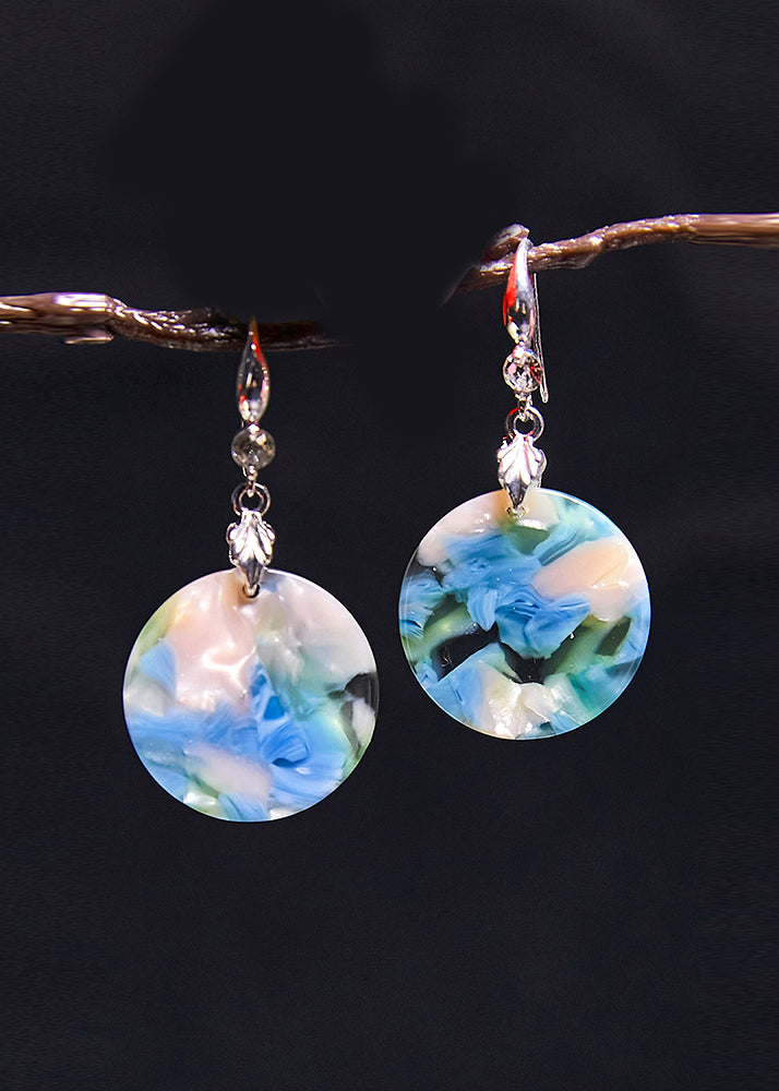 Boutique Original Design Print Acryl Tropfen Ohrringe 2024 neue stil