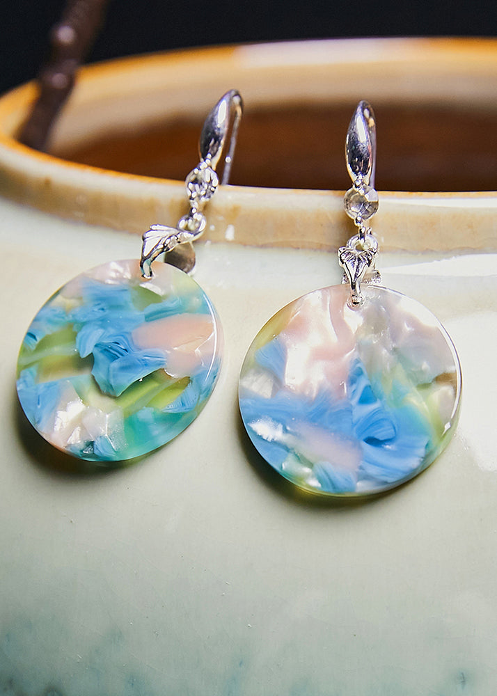 Boutique Original Design Print Acryl Tropfen Ohrringe 2024 neue stil