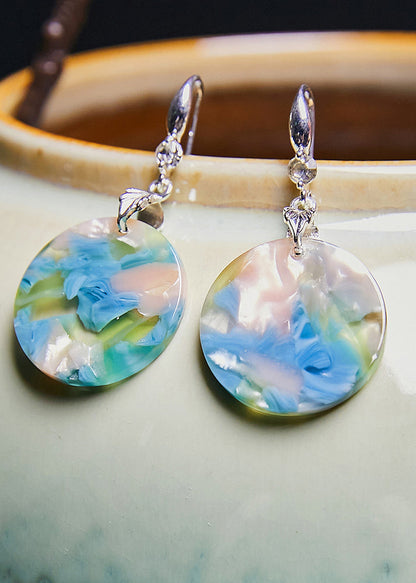 Boutique Original Design Print Acryl Tropfen Ohrringe 2024 neue stil