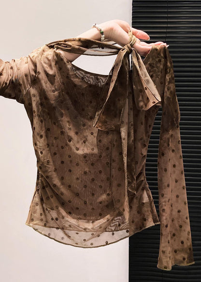 Boutique Pink One Shoulder Print Chiffon Shirt Fall