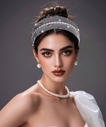 Boutique Red Acrylic Zircon Hollow Out HairPiece