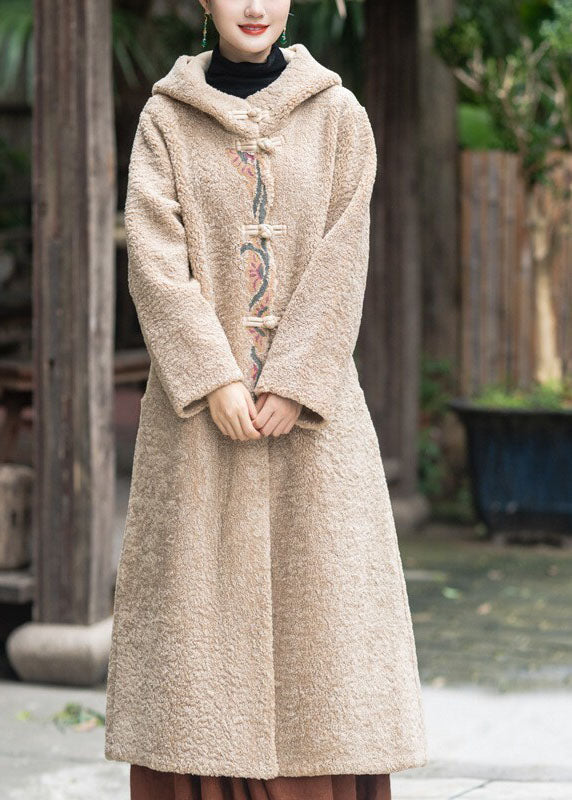 Boutique Rot Mit Kapuze Bestickt Dicken Teddy Kunstpelz Verlängern Mäntel Winter