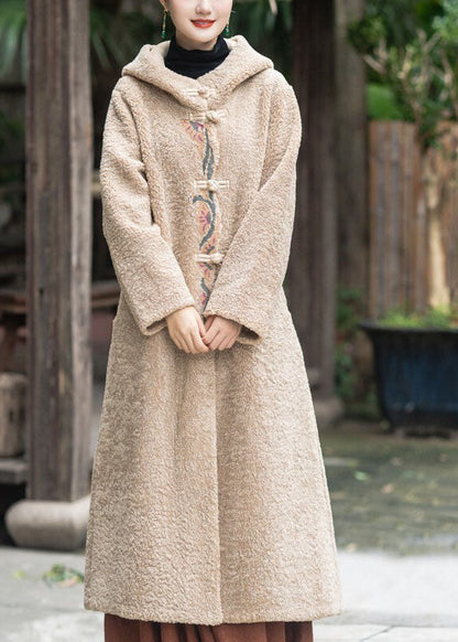 Boutique Rot Mit Kapuze Bestickt Dicken Teddy Kunstpelz Verlängern Mäntel Winter