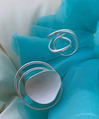 Boutique Silk Edelstahl-Ringset mit offener Lochung, zweiteilig