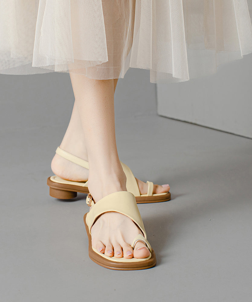 Boutique Splicing Sandalen Grün Echtleder Peep Toe