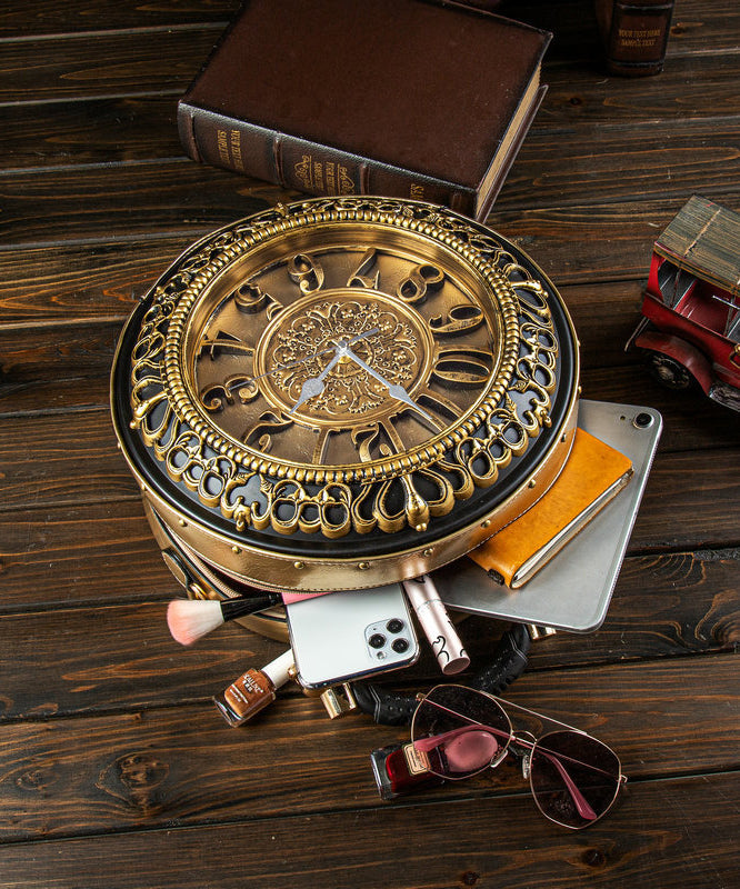 Boutique Stylish Green Faux Leather Round Bag