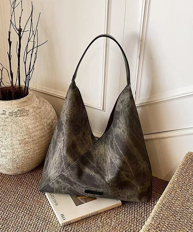 Boutique Tie Dye Solid Durable Faux Leather Shoulder Handbag