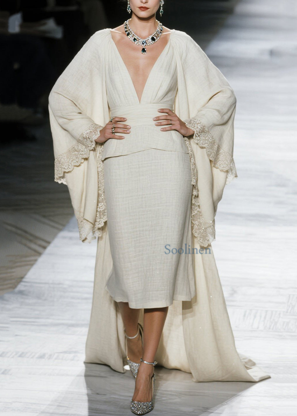 Boutique V Neck Lace Patchwork Cotton Two Piece Set Spring