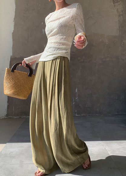 Boutique White Slash Neck Jacquard Wool Knit Tops Spring