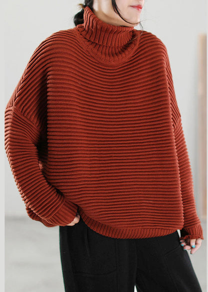 Boutique Gelb Rollkragen Fledermausflügel Ärmel Strickpullover Winter