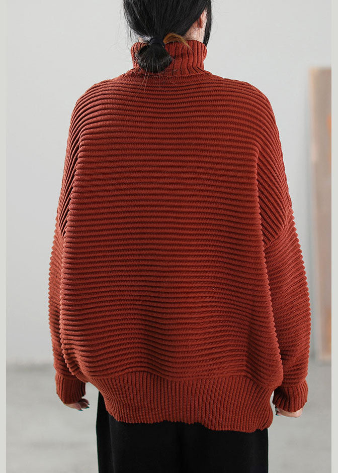 Boutique Gelb Rollkragen Fledermausflügel Ärmel Strickpullover Winter