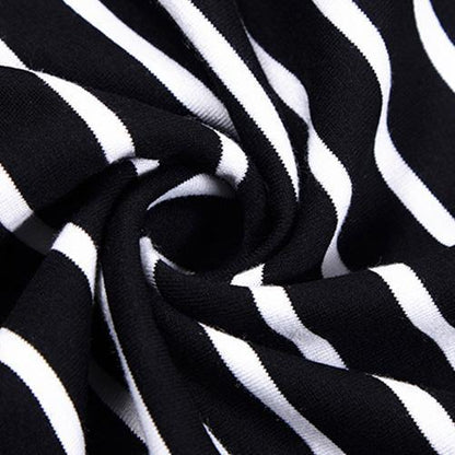 Marke Übergroße Damenbekleidung Lose Lässige Baumwolle Gestreiftes Kleid