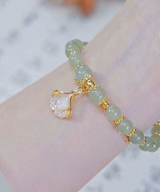 Kurzes, cyanfarbenes, zweilagiges Charm-Armband aus Sterlingsilber mit Jade-Zirkon