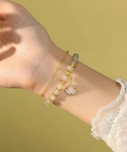 Kurzes, cyanfarbenes, zweilagiges Charm-Armband aus Sterlingsilber mit Jade-Zirkon