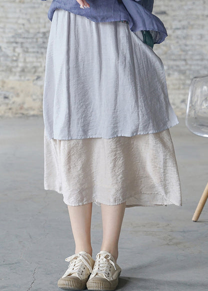 Kurzer hellblauer elastischer Bund mit Tasche Patchwork Rock Frühling