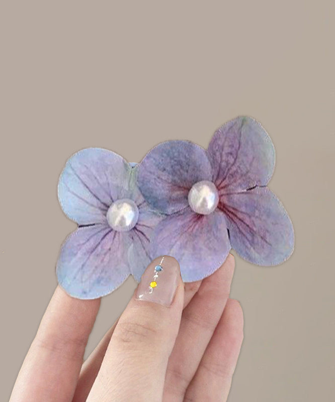 Brief Mint Green Alloy Pearl Phalaenopsis Floral A Pair Hairpin