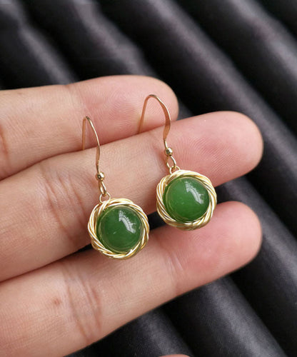 Kurze weiße 14K Gold Perlen Tropfen Ohrringe