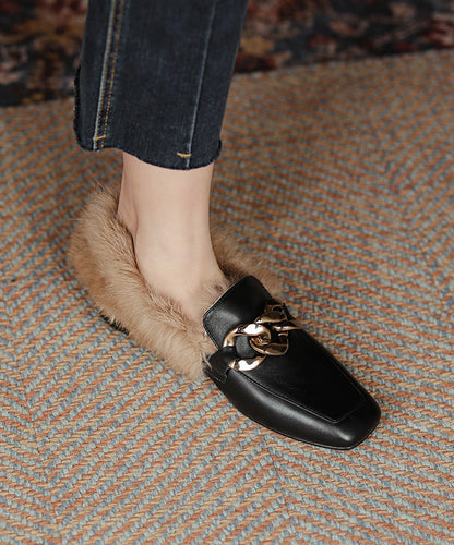 Braune Penny Loafer aus Rindsleder mit elegantem Ziernähten und flauschigem Wollfutter